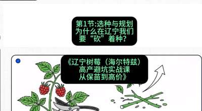 第一节： 选种与规划&mdash;&mdash;为什么在辽宁我们要&ldquo;砍&rdquo;着种？，课程：《辽宁树莓（海尔特兹）高产避坑实战课：从保苗到高价》