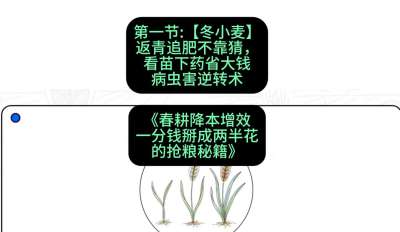 第一节：【冬小麦】返青追肥不靠猜，看苗下药省大钱